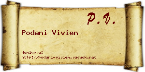 Podani Vivien névjegykártya